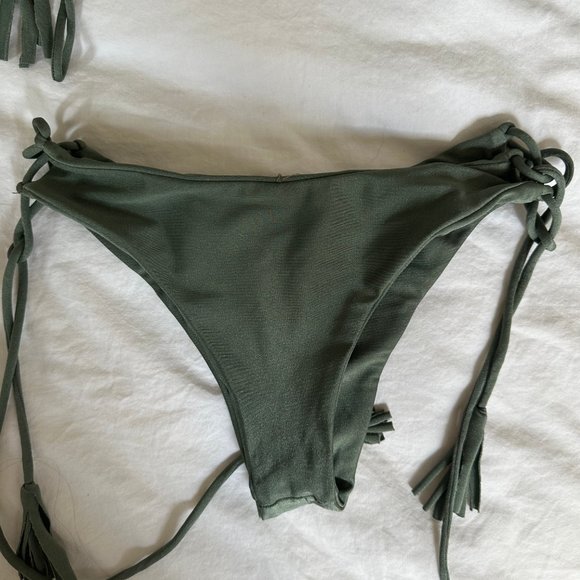 Khaki bodysuit, size S bottom + top, by Alma Ola - Picture 2 of 3